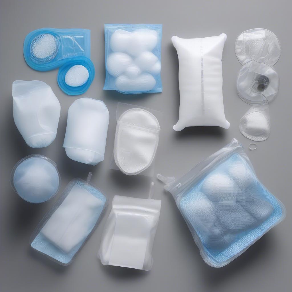 Different types of non-woven ice bags for various applications