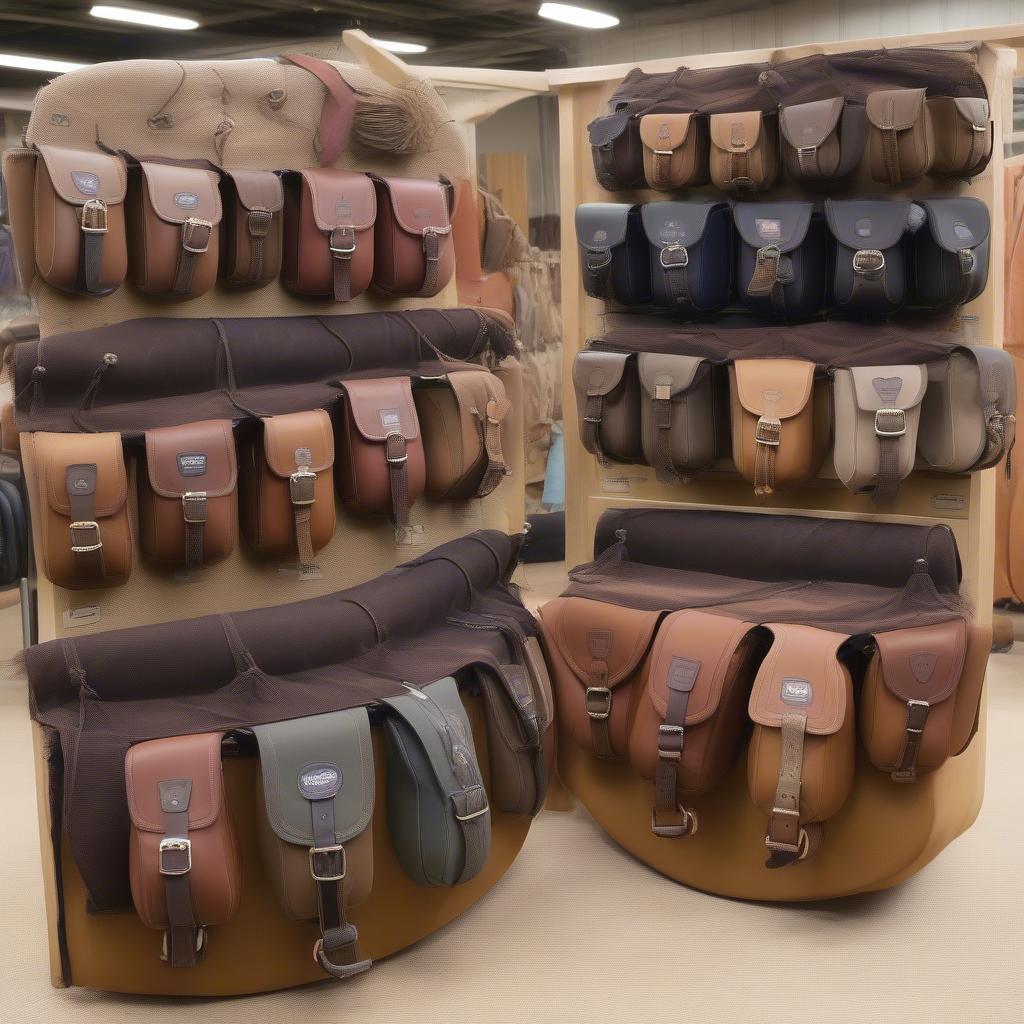 Different Pommel Bags on Saddles