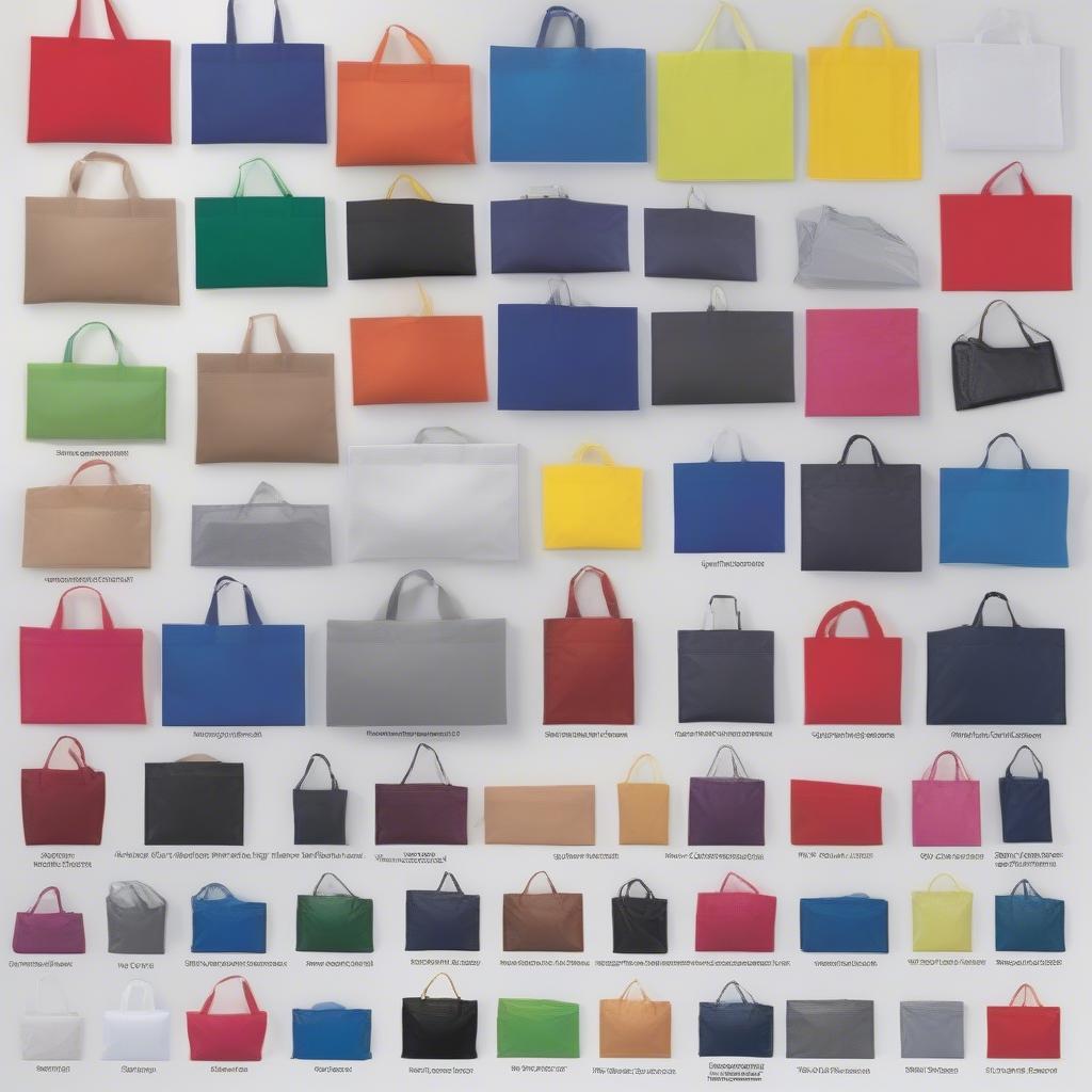 Different Sizes and Colors of Non-Woven Bags