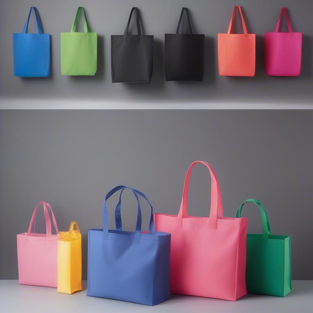 Various Sizes and Styles of Non-Woven Bags