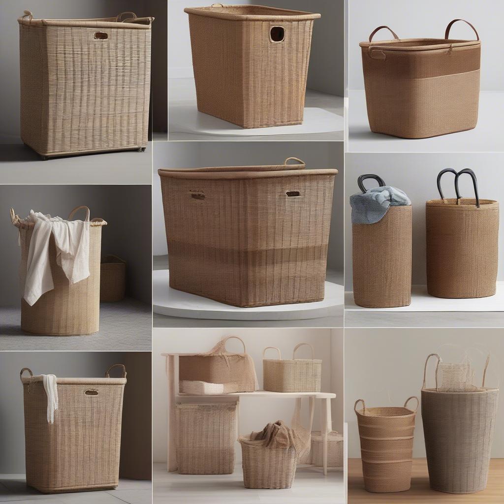 Various Weave Laundry Basket Shapes and Sizes