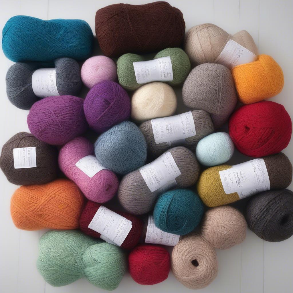 Different yarn options suitable for baby blankets