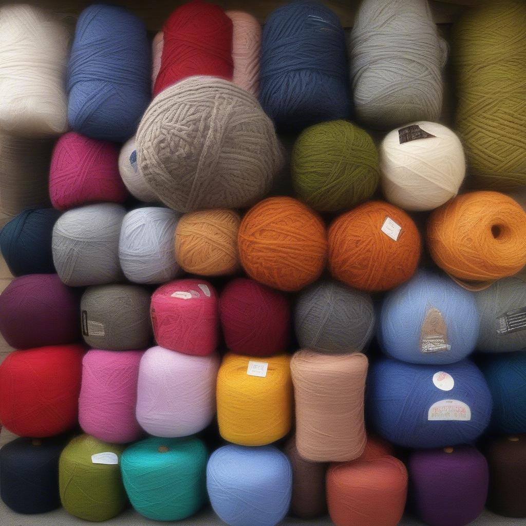 Different types of yarn suitable for crocheting basket weave purses, including cotton, linen, hemp, bamboo, and silk blends.