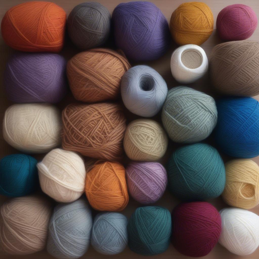 Different yarn weights suitable for basket weave knitting