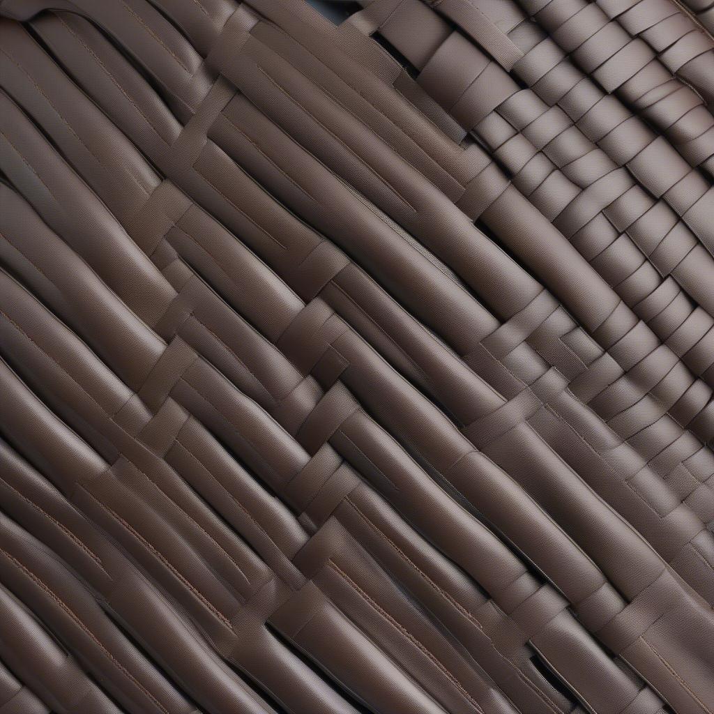 Close-up view of a velcro basket weave belt showing the texture and closure.