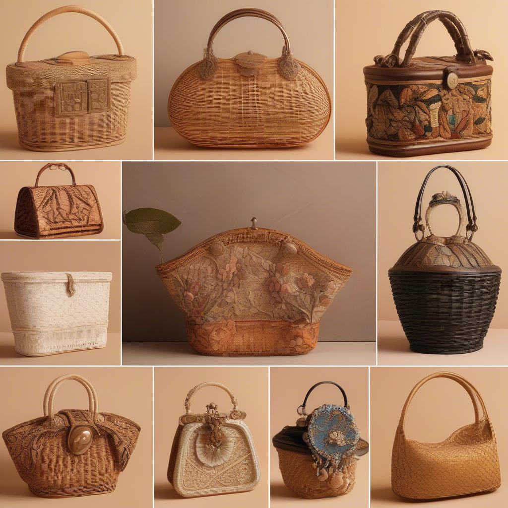 Vintage Wicker Basket Purses Showcase