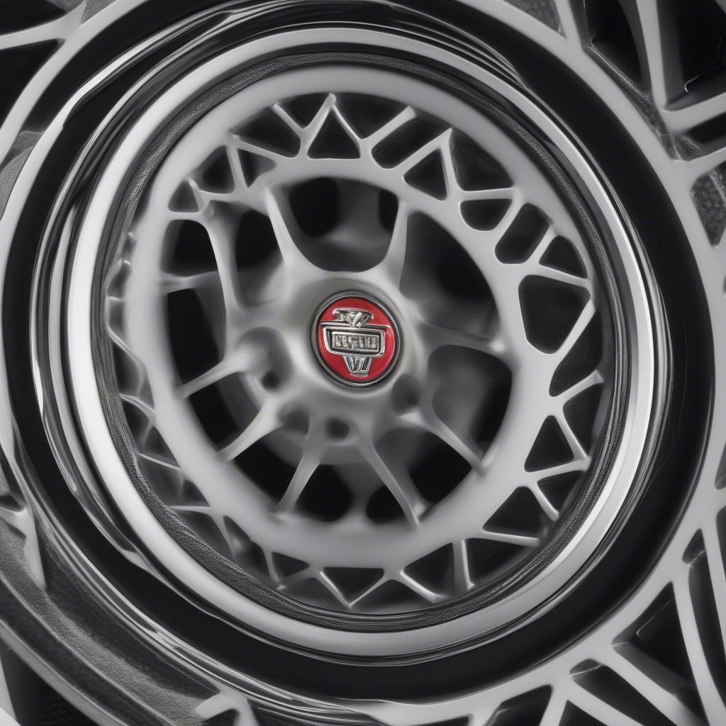 Close-up of VW BBS Basket Weave 4x Wheels