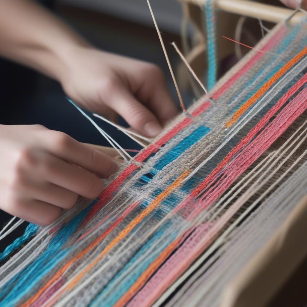 Weaving a Wall Hanging with Plastic Plarn