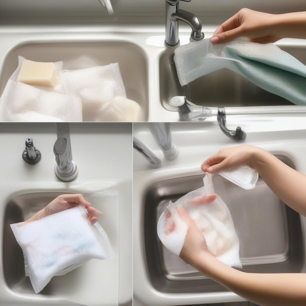 Washing non-woven snack bags