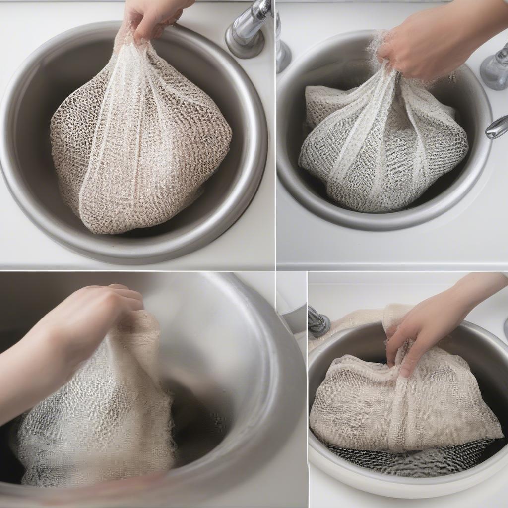 Washing Open Weave Bags