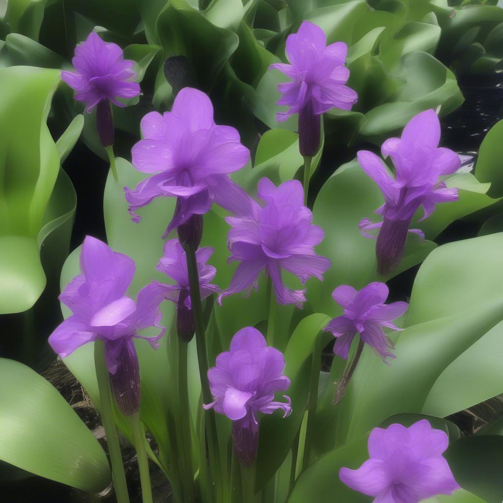 Close-up of a Water Hyacinth Plant