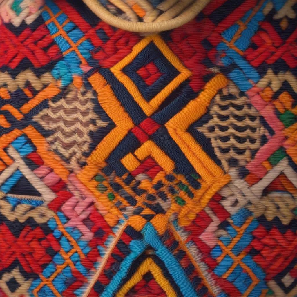 Close-up of Wayuu Bag Kanaas Patterns