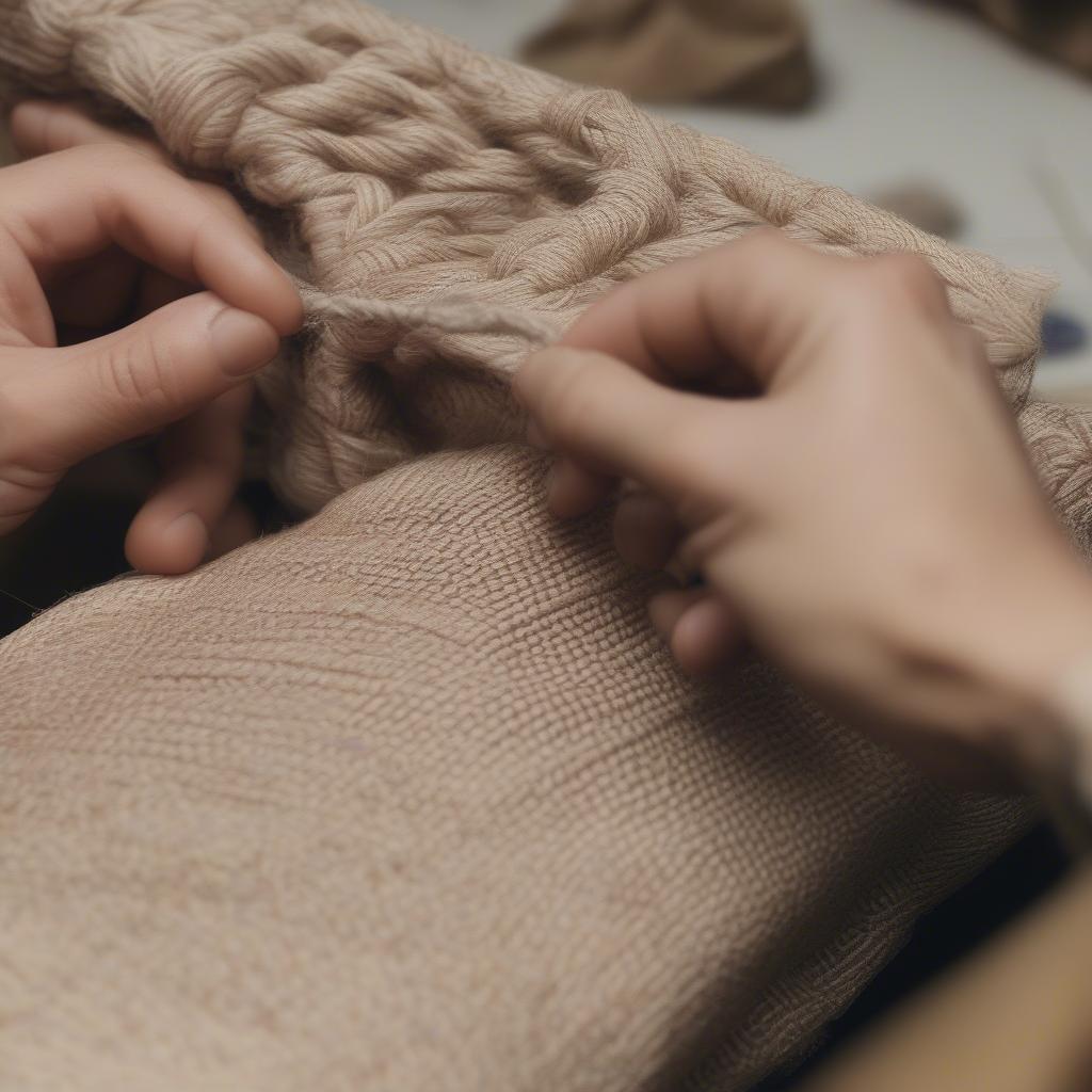 Inspecting the quality of woven bags