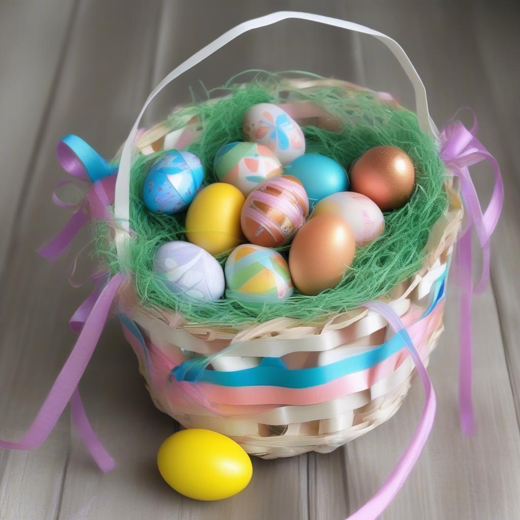 Finished Weave Easter Basket