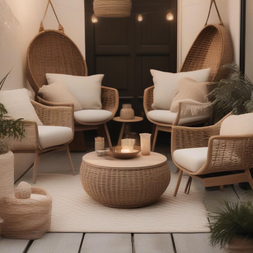 Design Inspiration for Outdoor Spaces with Woven Chair Backs: Cozy Retreat and Rustic Charm