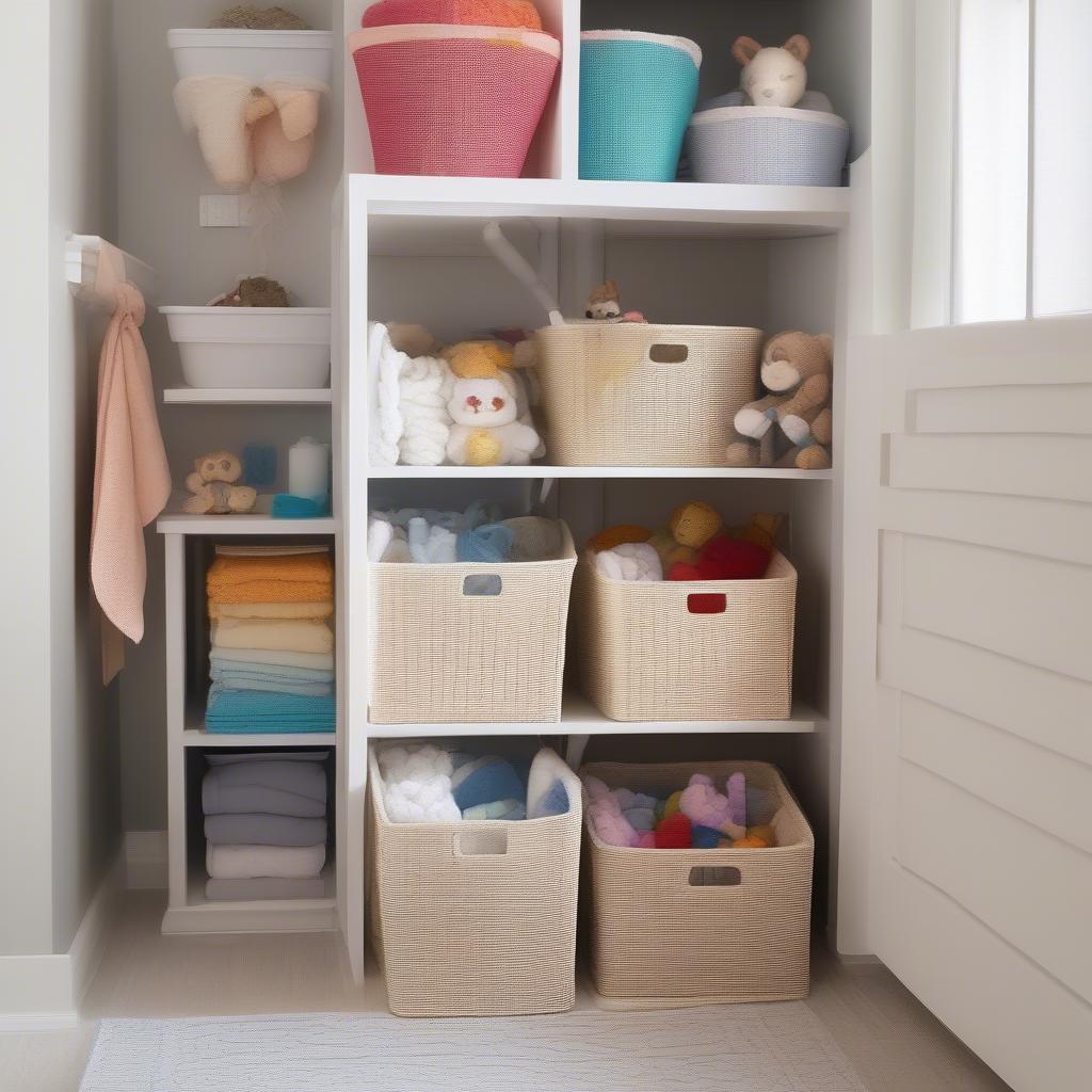 Weave Plastic Baskets for Storage Solutions