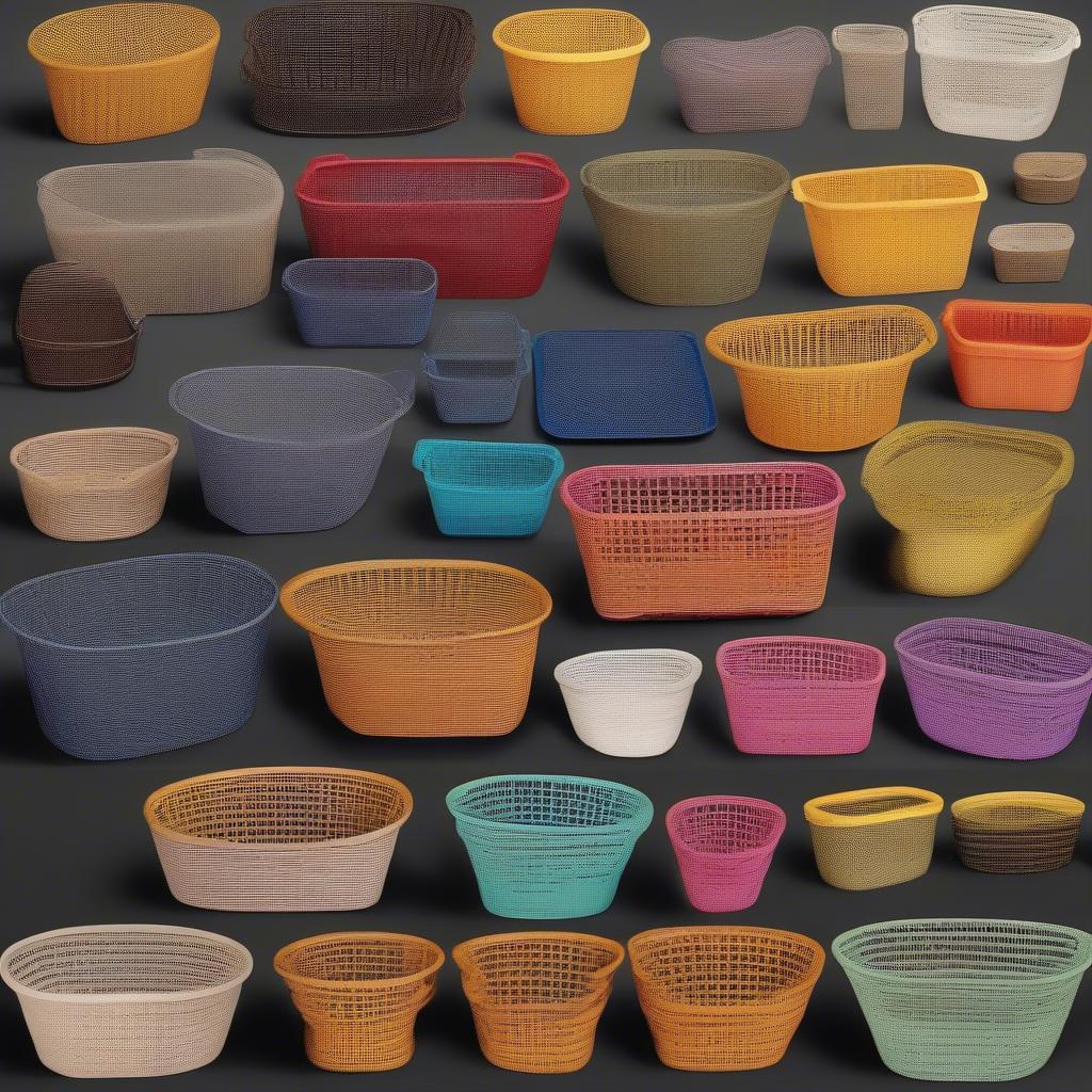 Variety of Weave Plastic Baskets