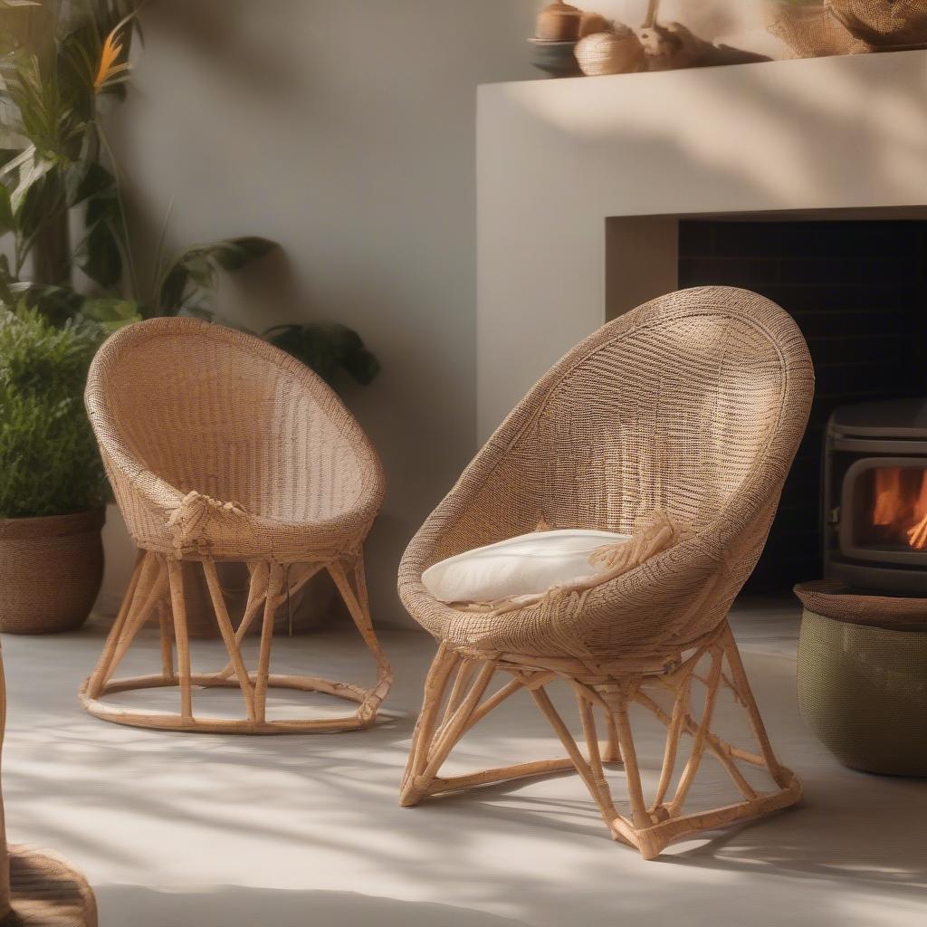 Indoor and Outdoor Weaved Basket Chairs