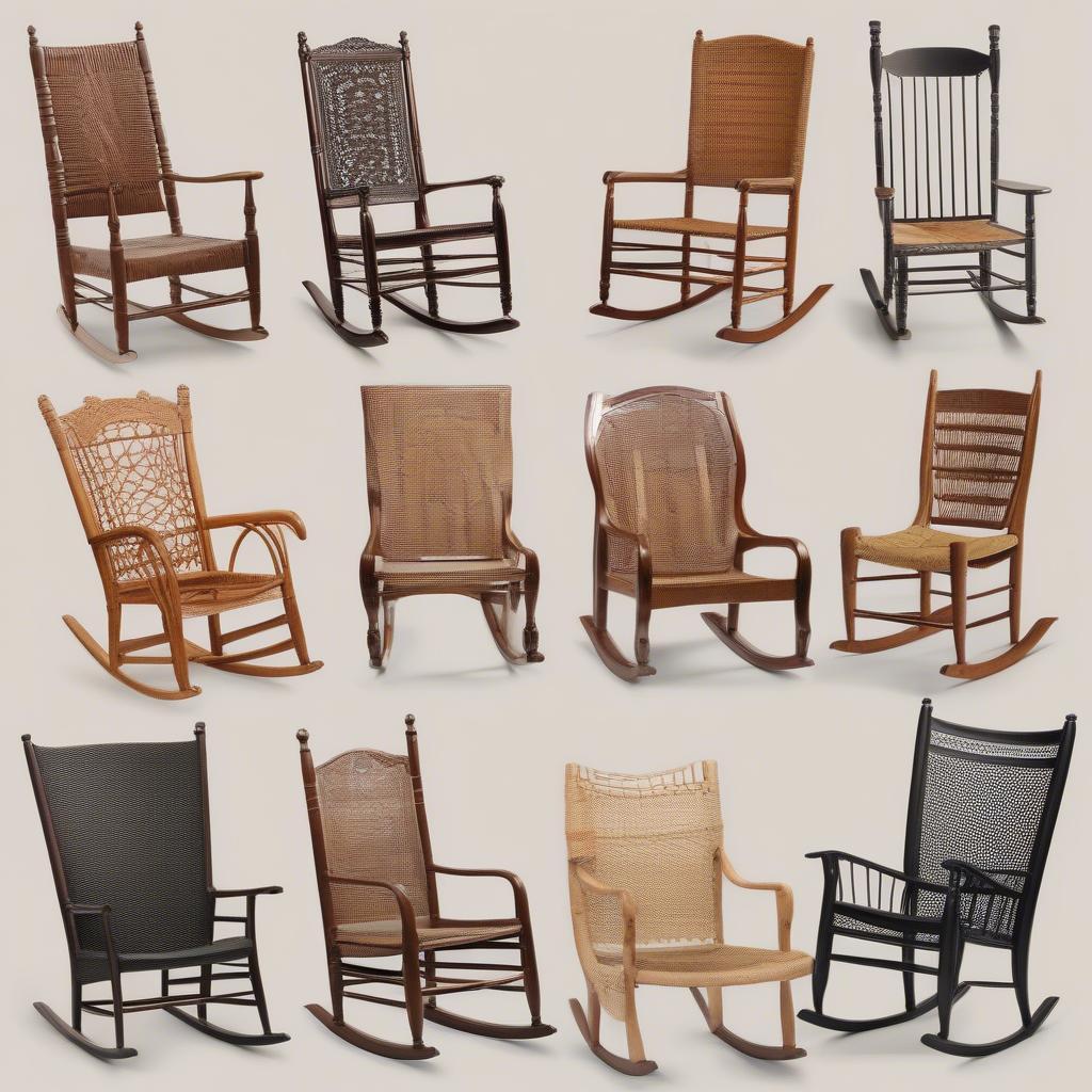 Different Styles of Weaved Rocking Chairs