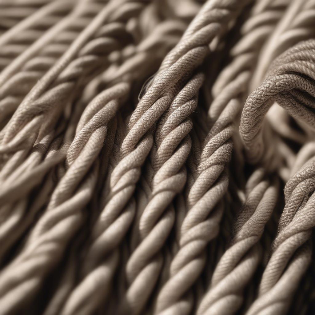 Close-up view of a weaver bull rope bag showcasing the intricate weaving pattern and the robust texture of the bull rope.