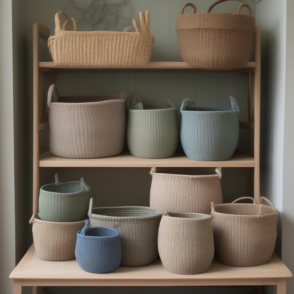 Variety of Weaver Green Baskets