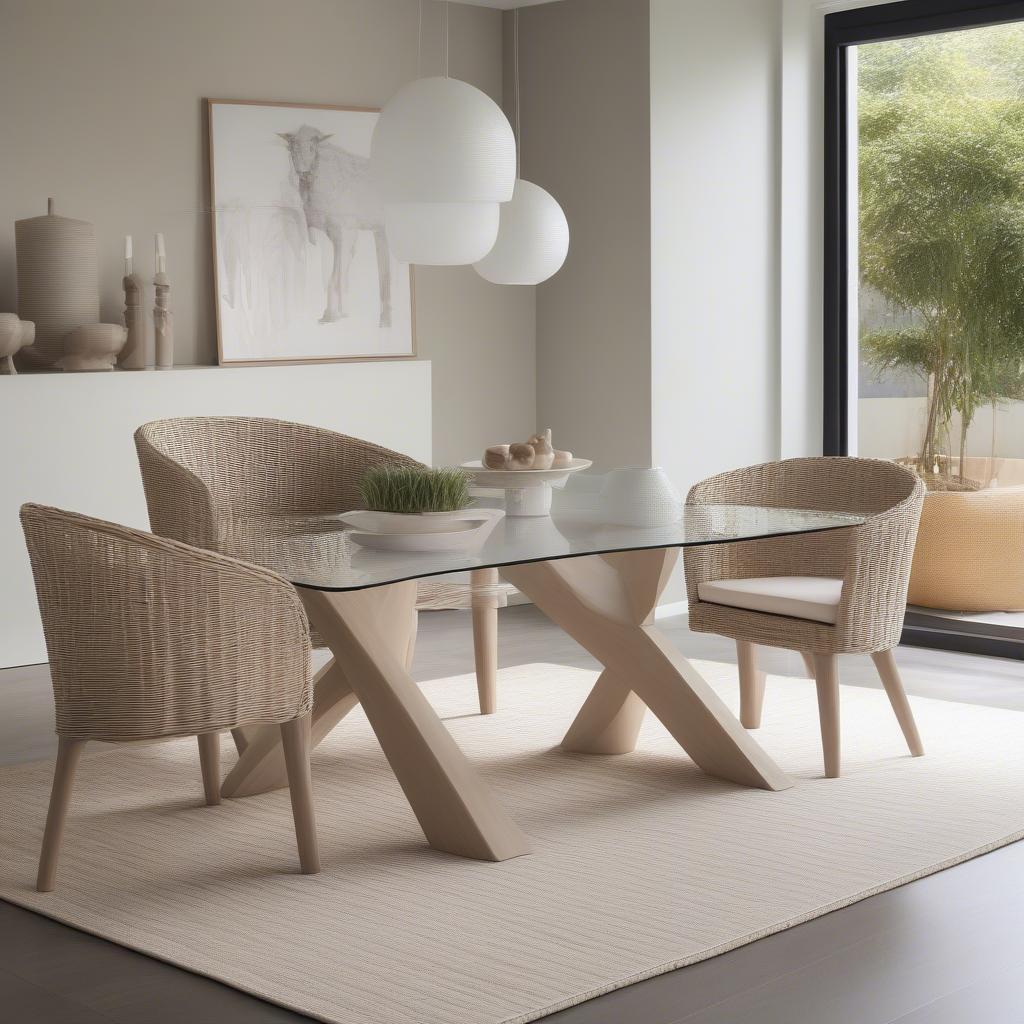 Weaver II Dining Table in a Modern Living Room