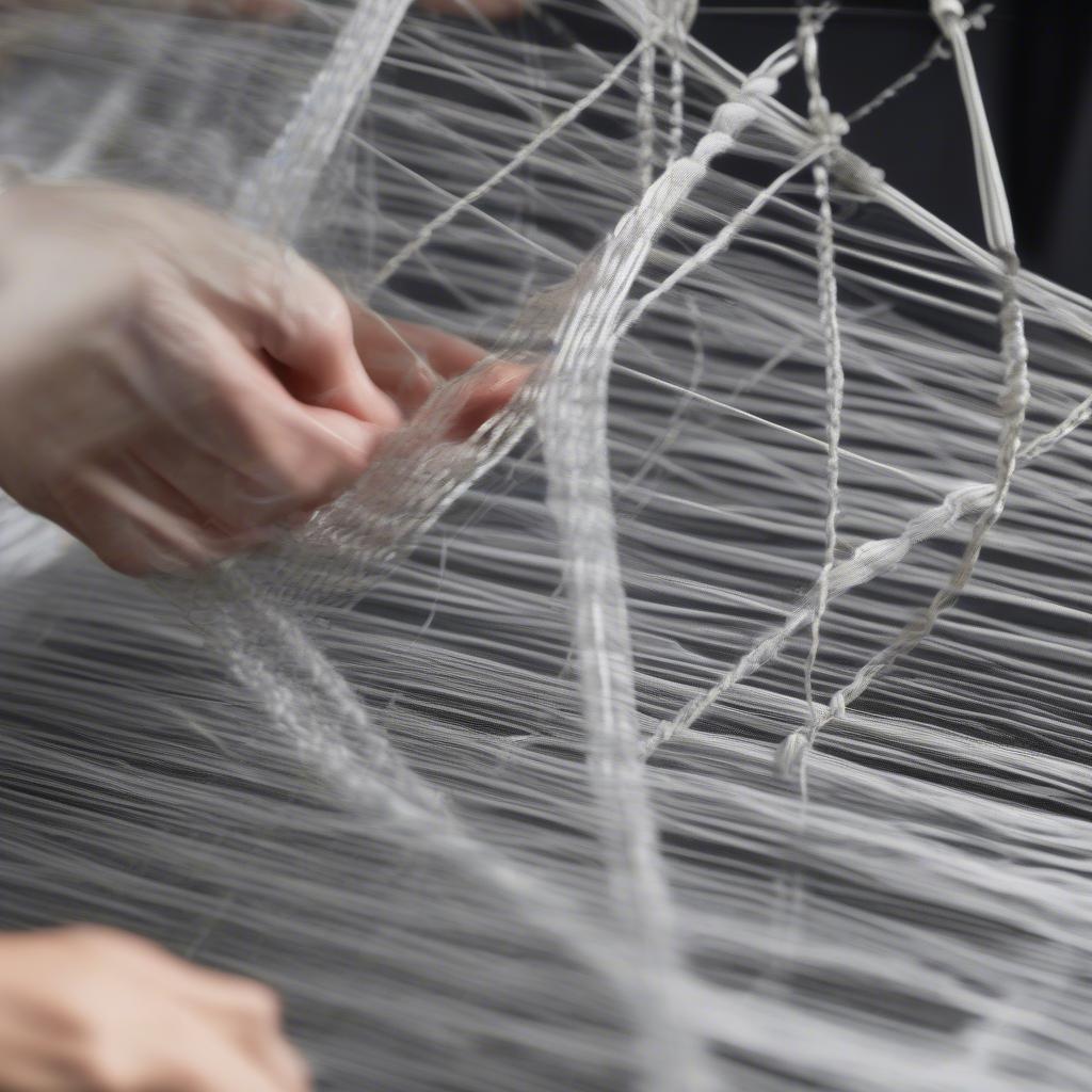 Weaving a Chair Seat with Plastic String