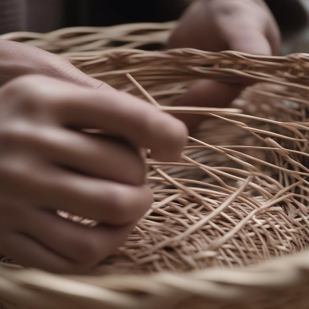 Weaving a Mushroom Basket with Natural Materials