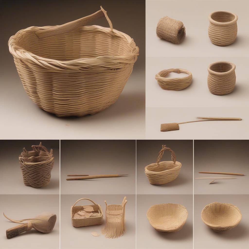 Ash Basket Weaving Process