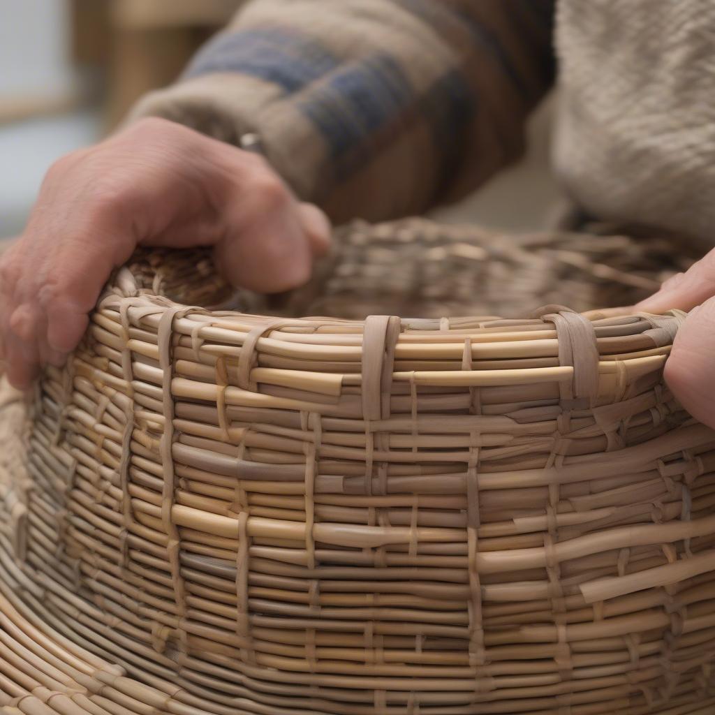 Weaving the Base of a Basket