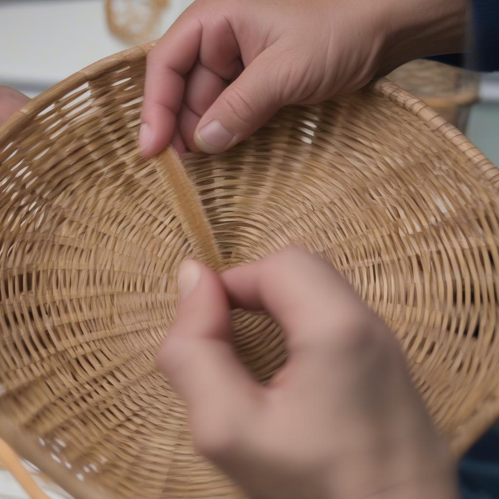 Weaving the Sides of a Basket