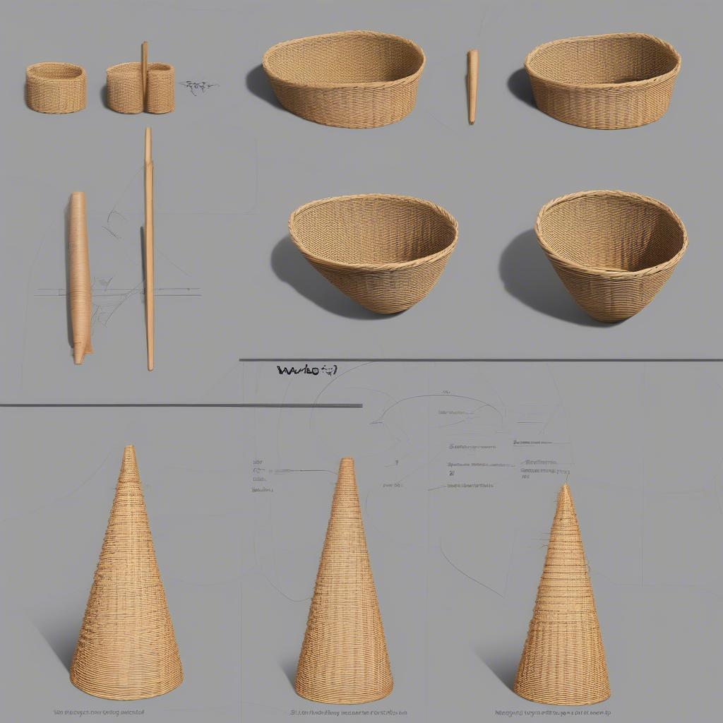 Step-by-step guide to weaving a cone basket