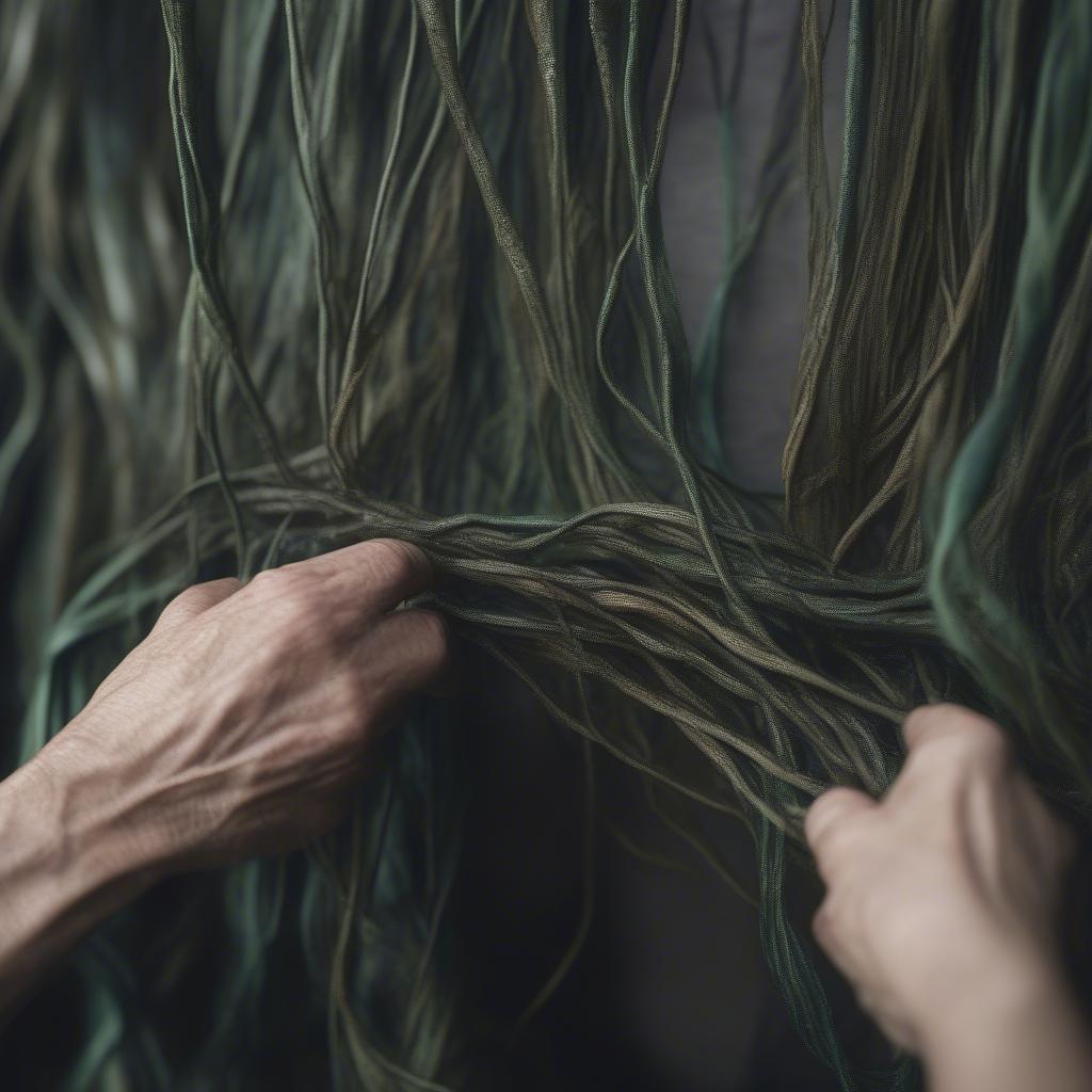 Traditional techniques for weaving kelp baskets