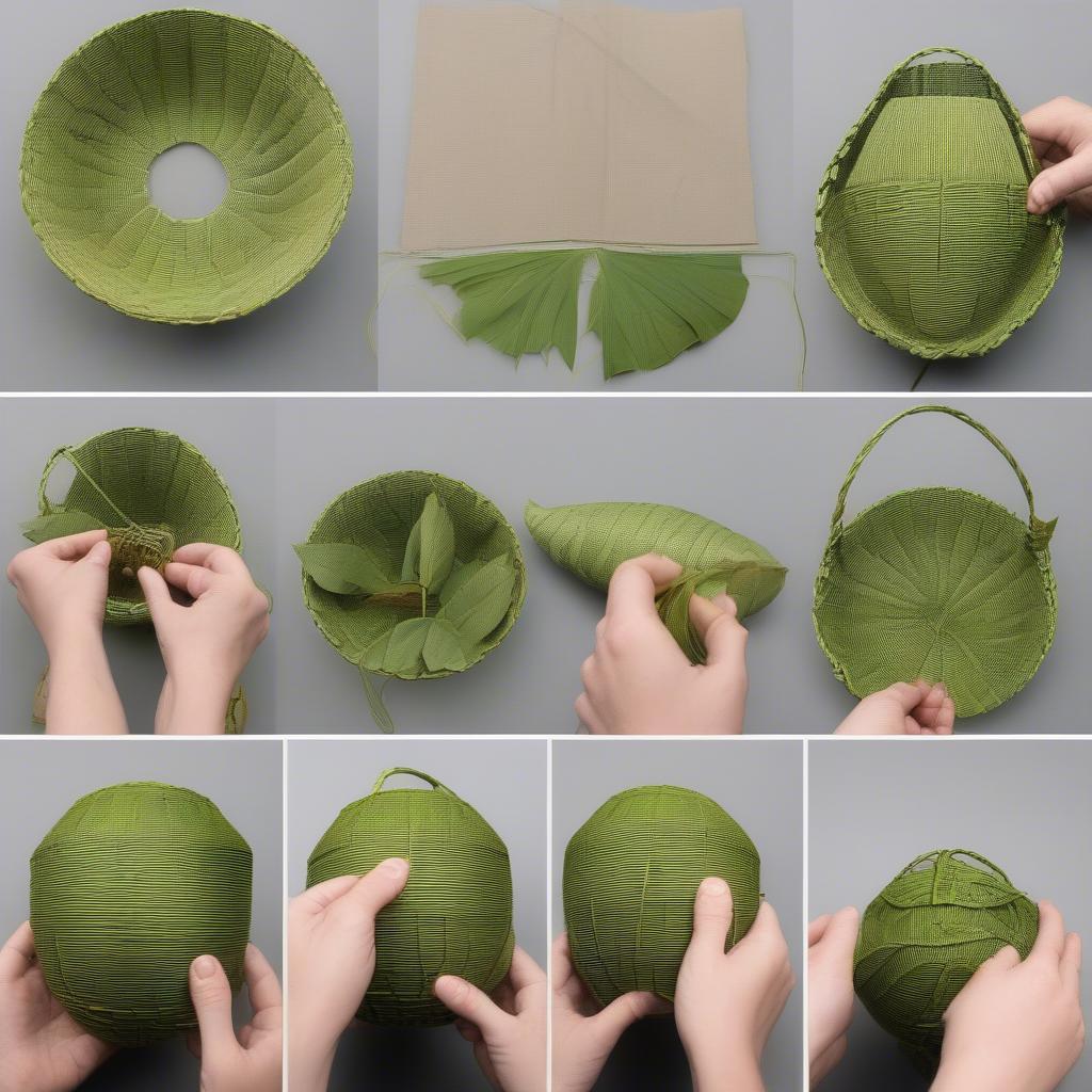 Weaving a Leaf Basket Step-by-Step