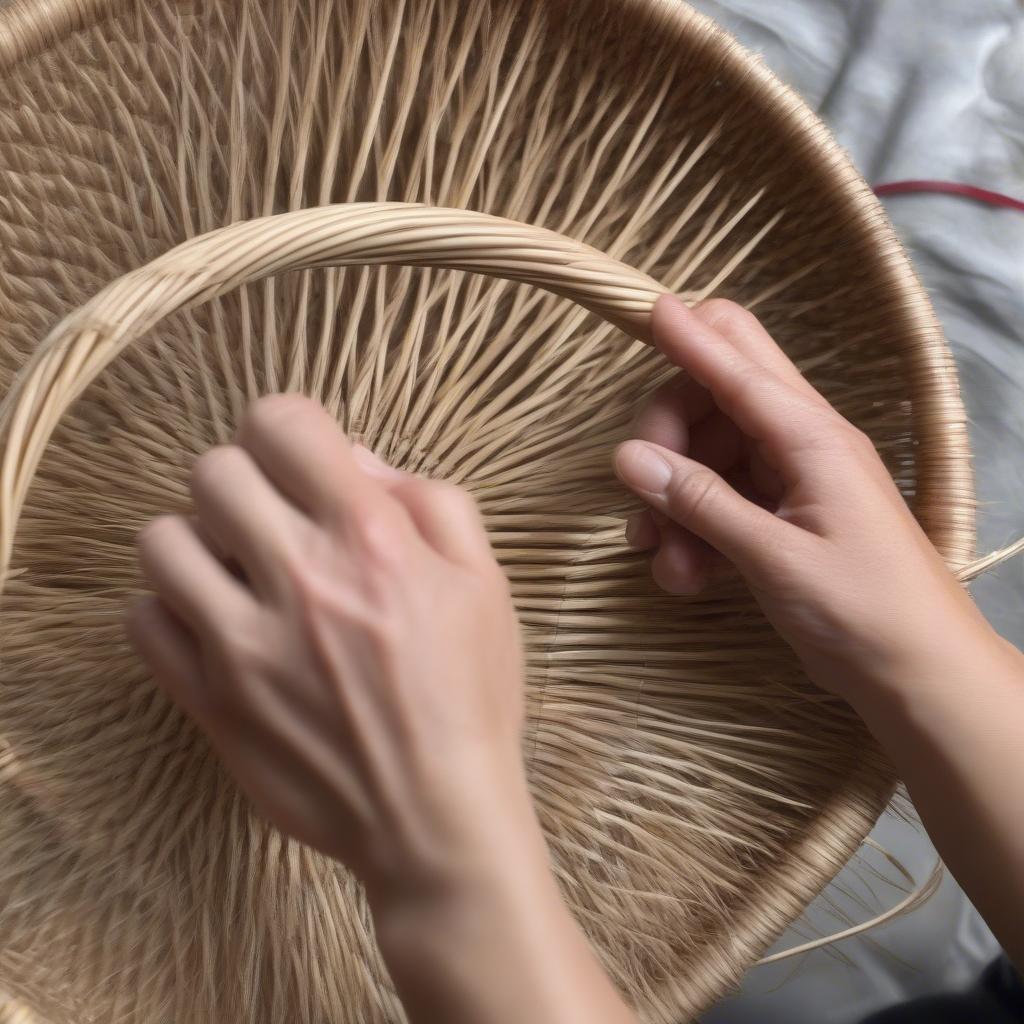 Creating the Base of a Plant Basket