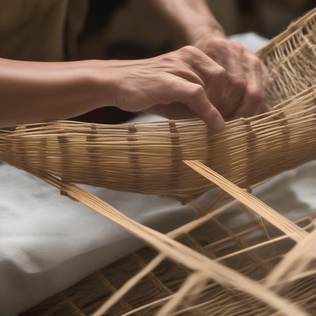 Weaving the Sides of a Square Basket