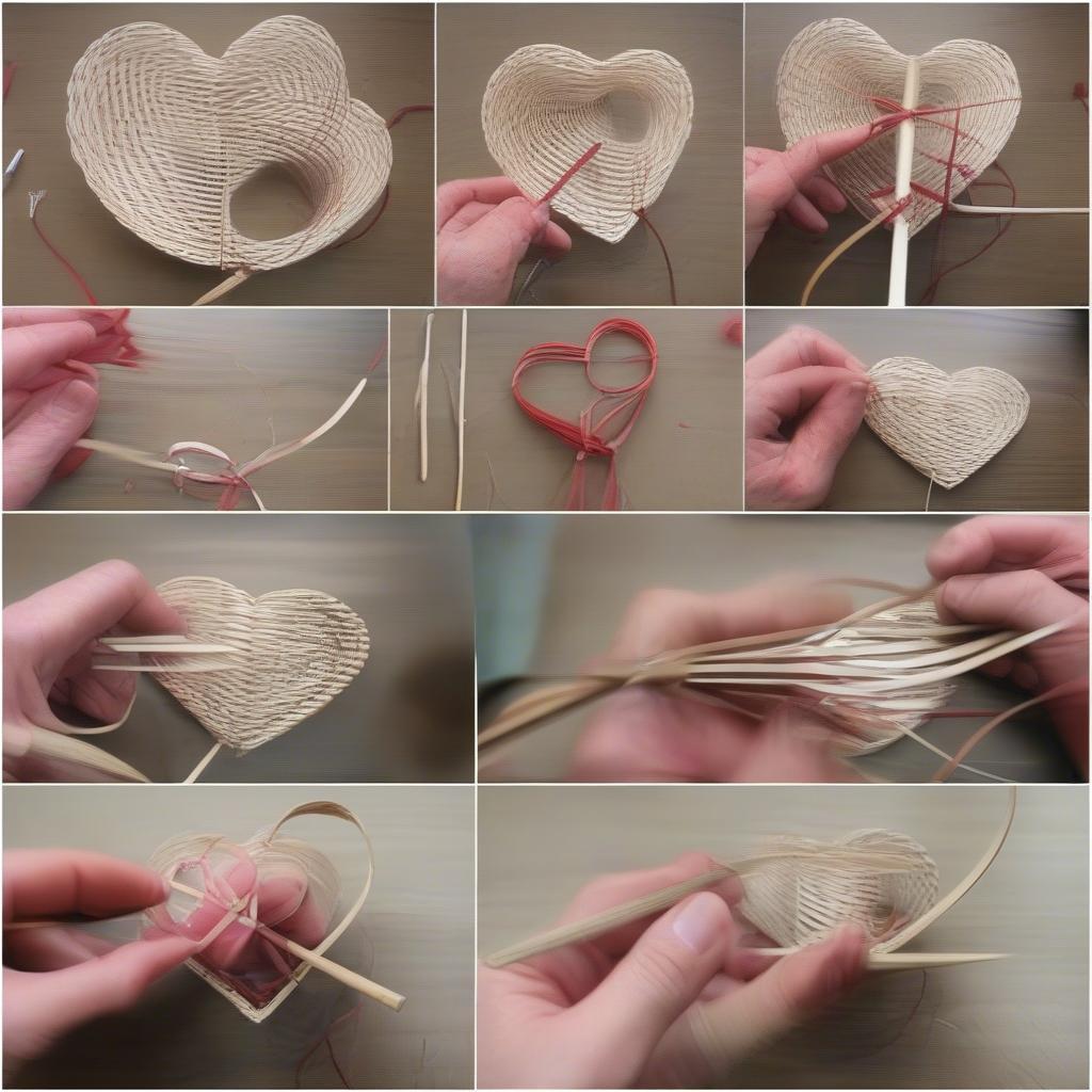 Shaping a Small Heart Basket