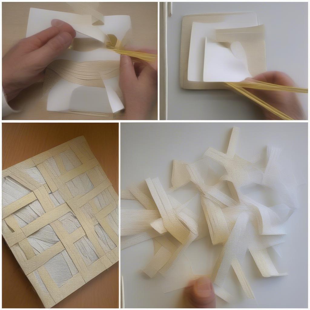 Weaving the Base of a Paper Basket