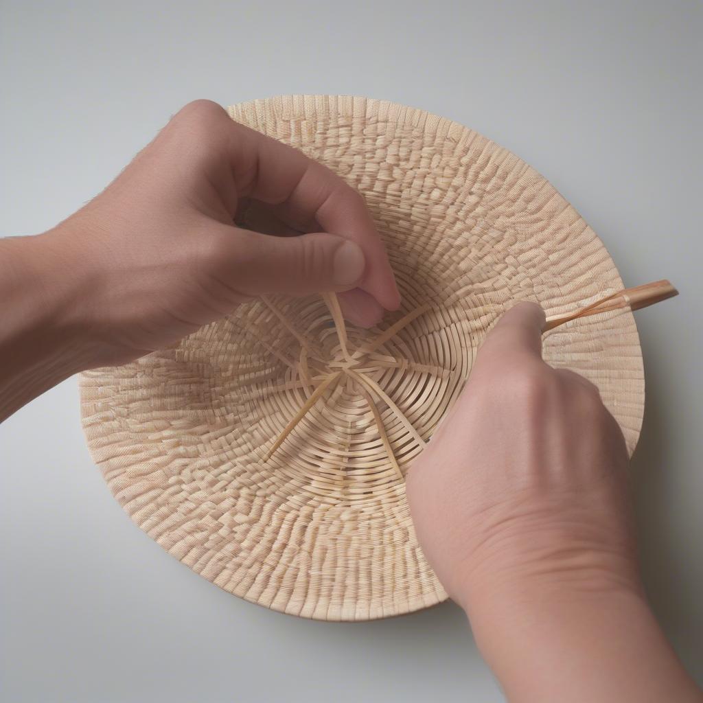 Weaving the Base of the Basket