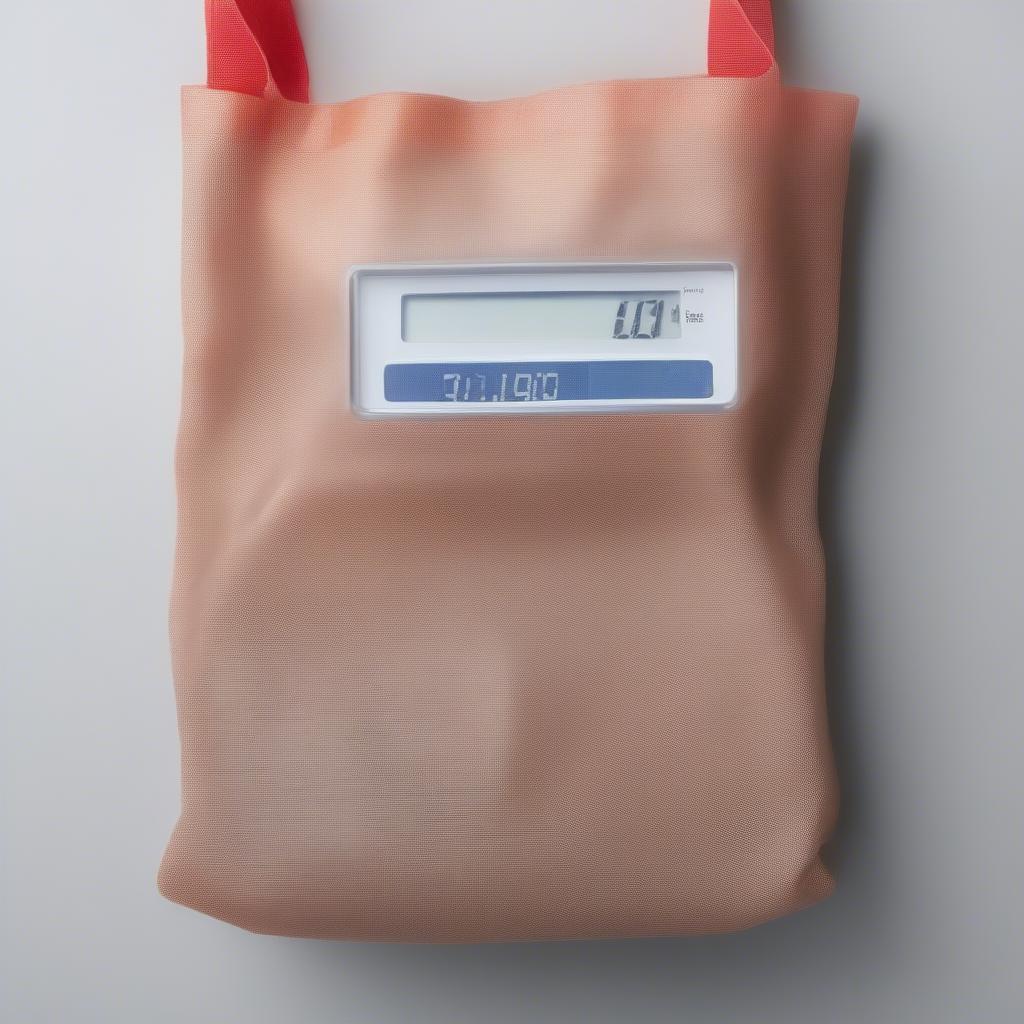 Weighing Non-Woven Bag on a Scale