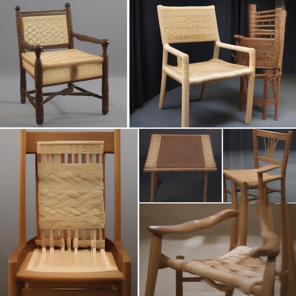 Examples of Different Chair Weaving Patterns