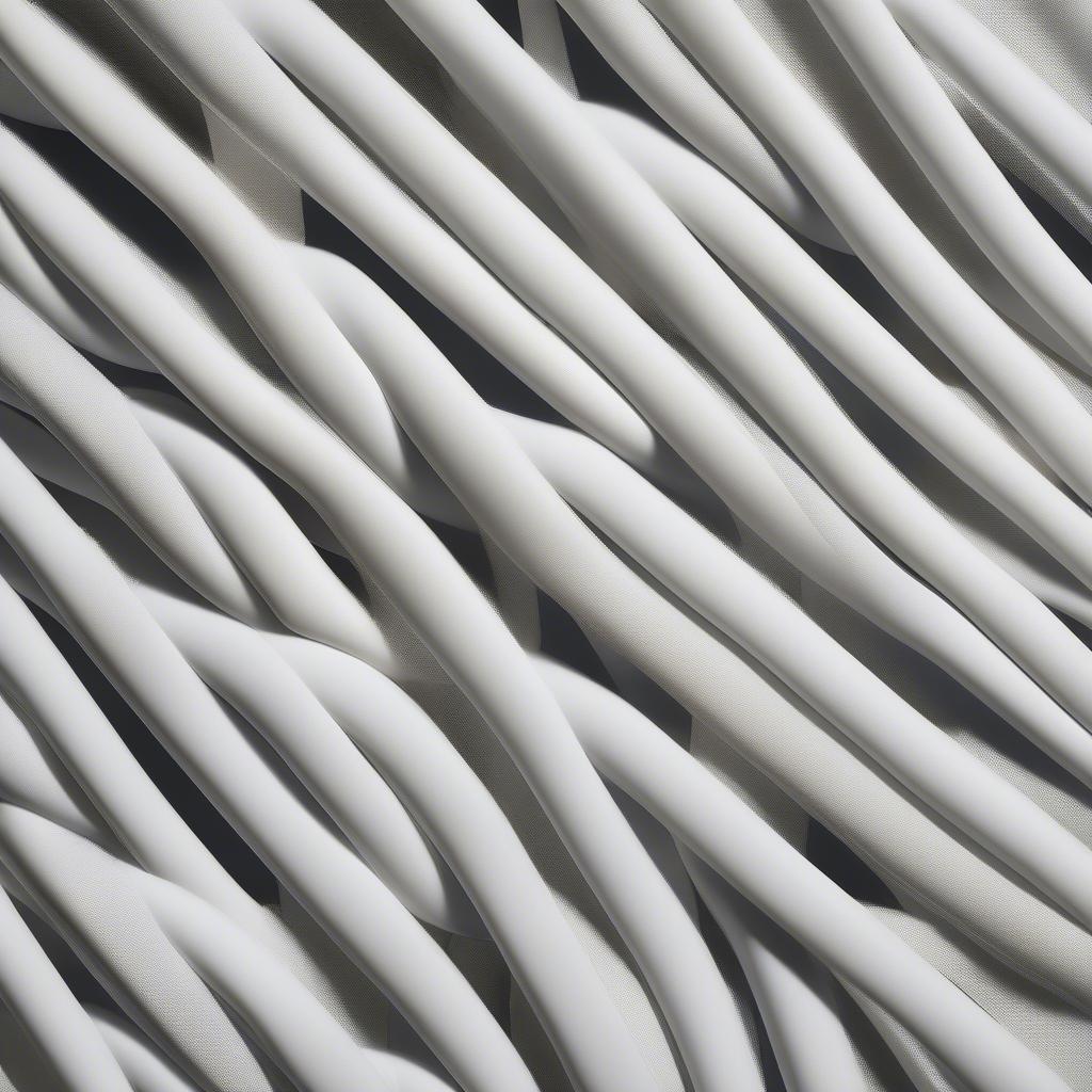 Close-up of White Basket Weave Texture