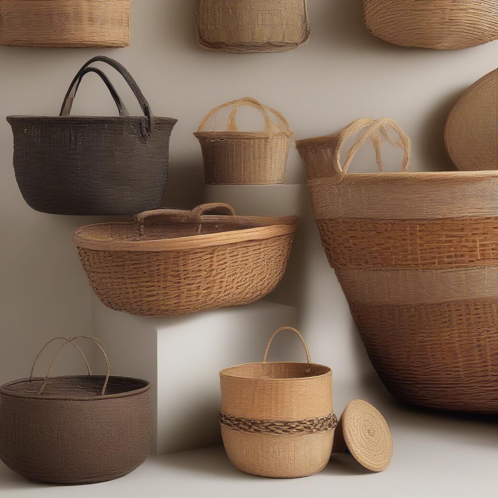 Various White Oak Basket Weaving Techniques