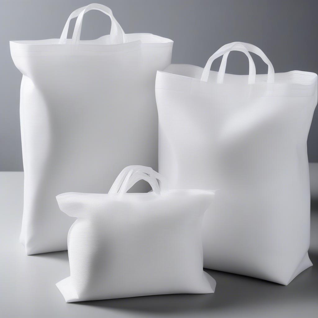 White PP Woven Bags in Various Sizes