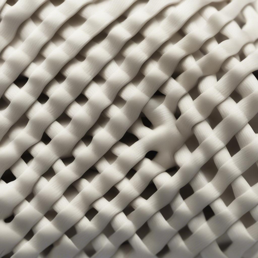 Close-up of a White Weave Bag