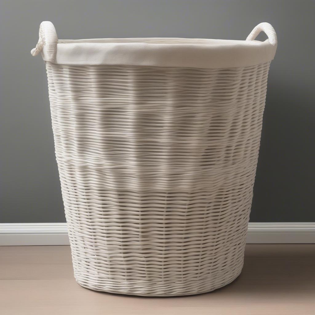 Various White Weave Laundry Baskets