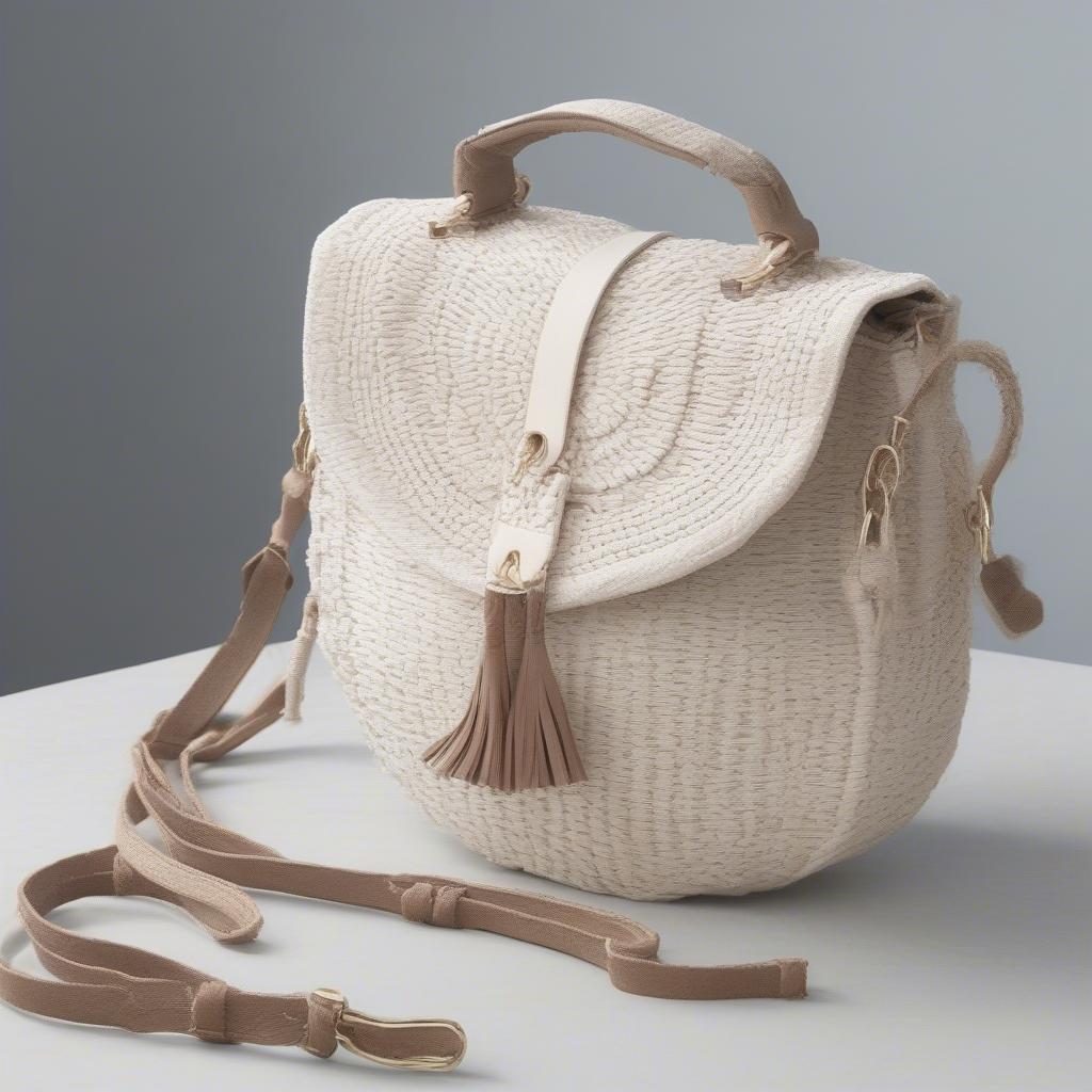 Different Styles of White Woven Crossbody Bags