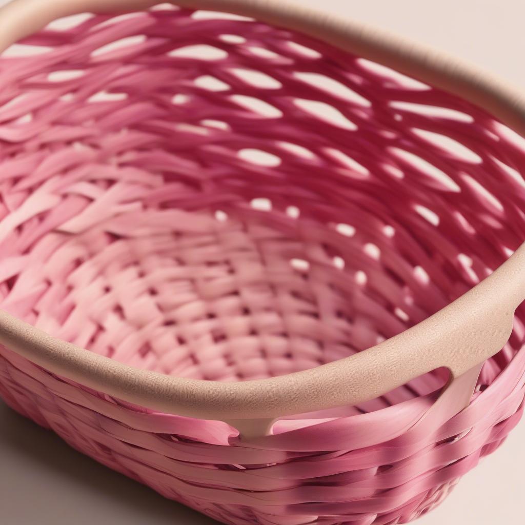 Pink Whitmor Resin Weave Basket Overview