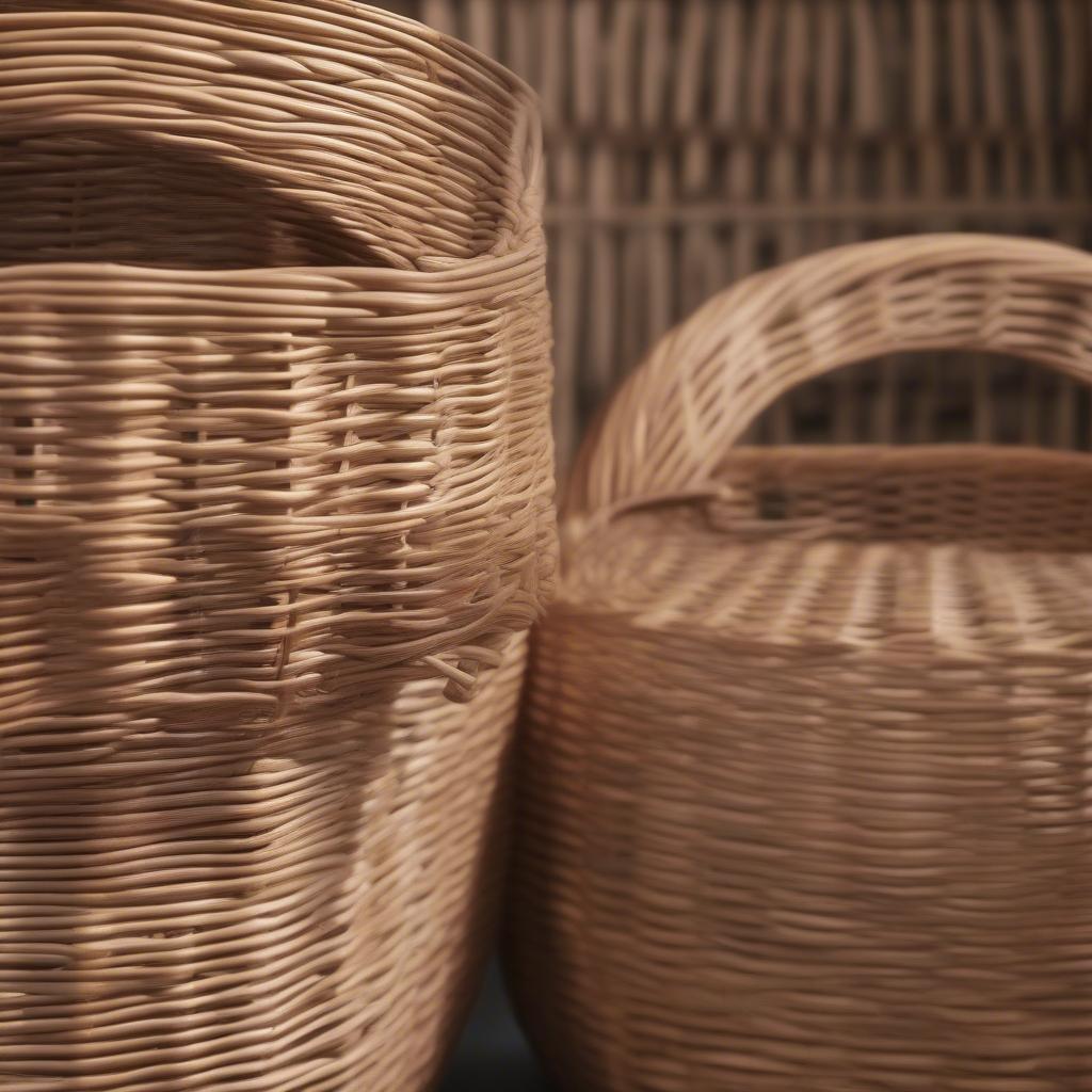 Wicker and Rattan Basket Materials