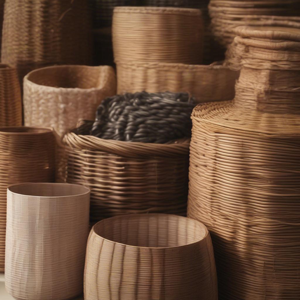 Wicker and Rattan Basket Materials